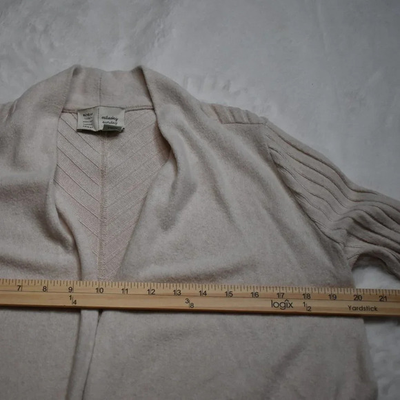 Saturday Sunday by Anthropologie Sz S Open Front Longline Draped Cardigan Duster - Picture 13 of 16